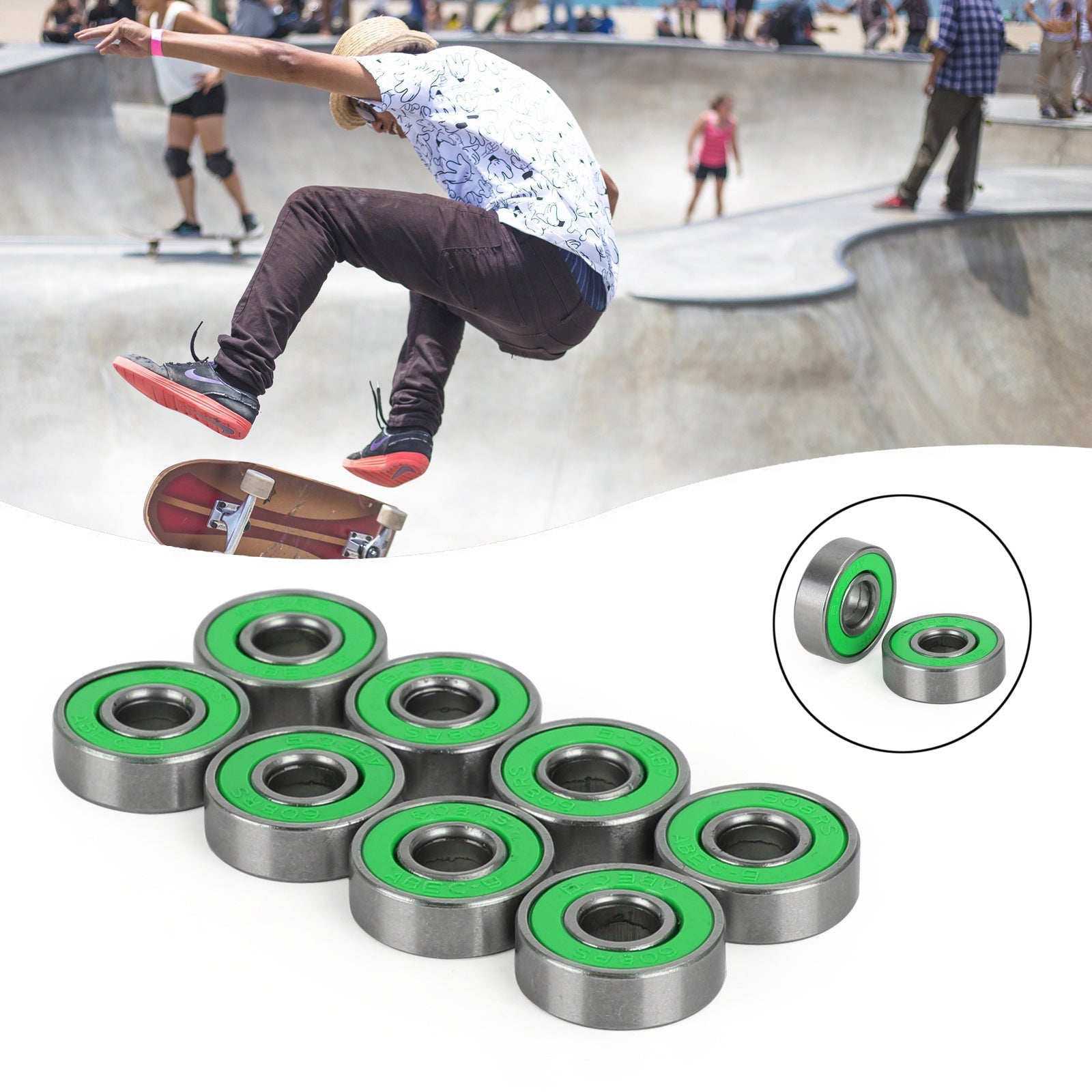 لوح التزلج Longboard محامل الكرسي المتحرك Percision 608RS ABEC9 تحمل 8x22x7mm