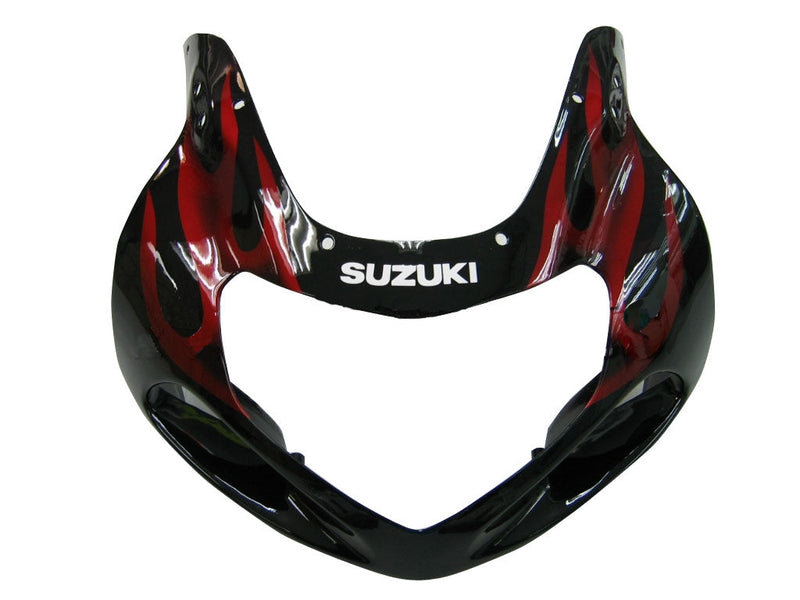 Carenados 2000-2002 Suzuki GSXR 1000 negro y rojo llama genérico