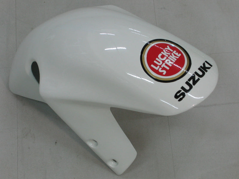 Fairings 2000-2002 سوزوكي GSXR 1000 أبيض وأحمر لاكي سترايك عام