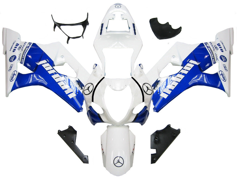 Fairings 2003-2004 Suzuki GSXR 1000 White & Blue Jordan   Generic