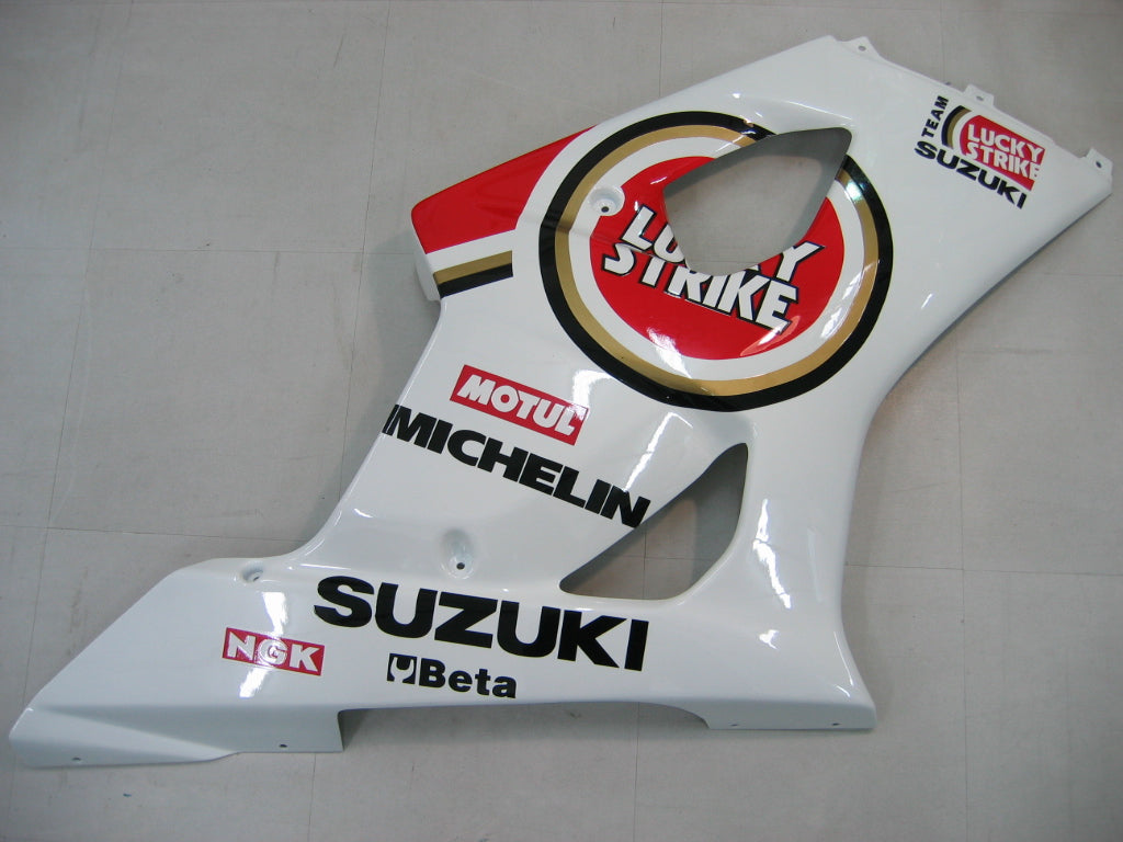 Fairings 2003-2004 Suzuki GSXR 1000 White & Red Lucky Strike  Generic