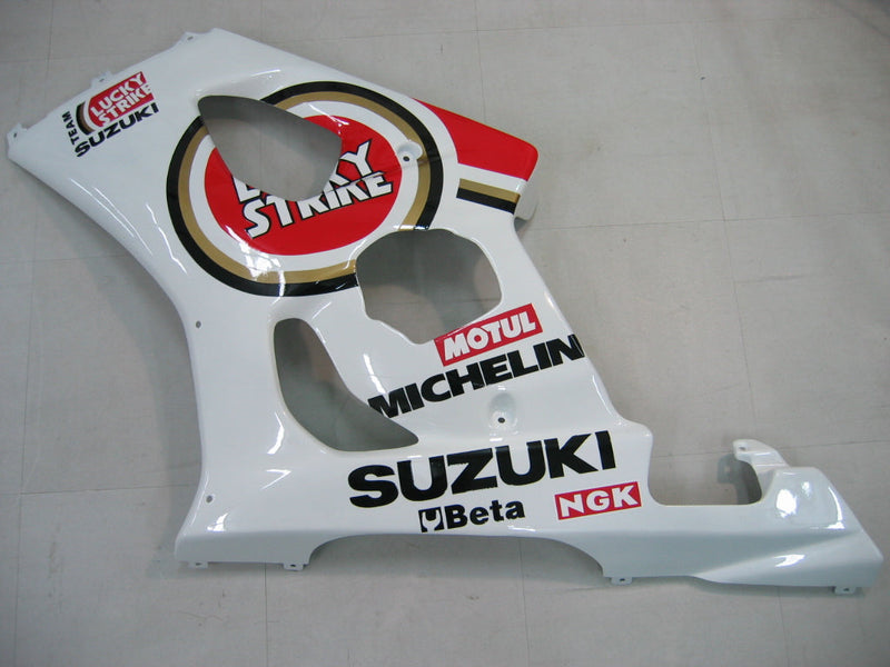 Carenados 2003-2004 Suzuki GSXR 1000 Blanco y Rojo Lucky Strike Genérico