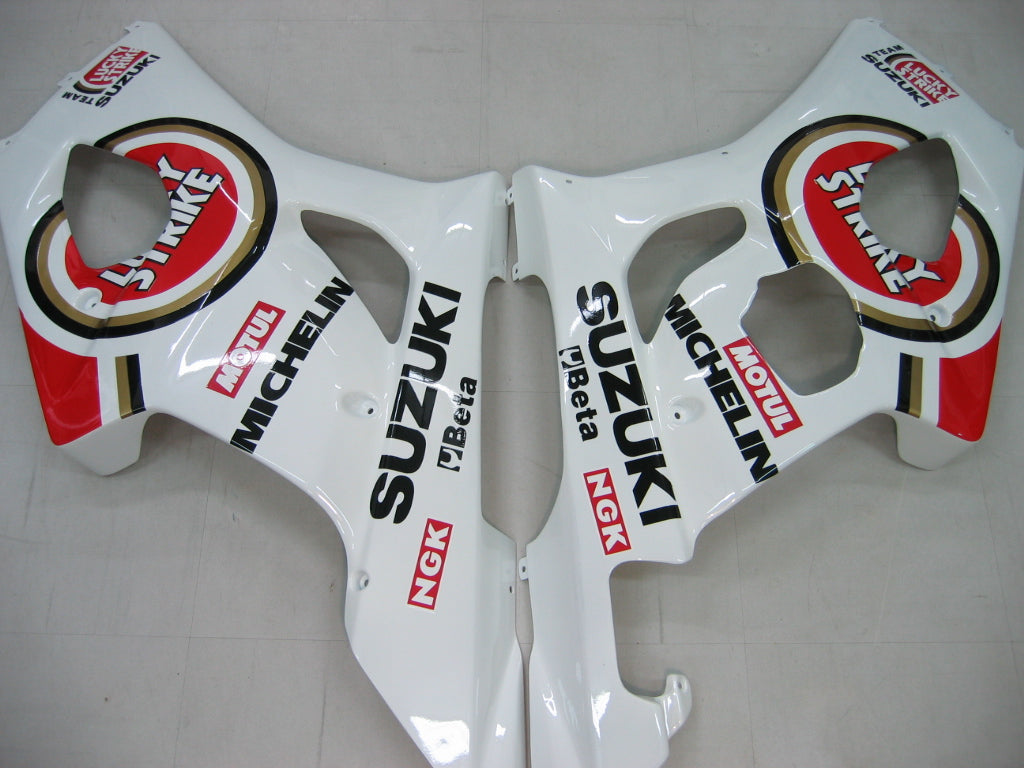 Fairings 2003-2004 Suzuki GSXR 1000 White & Red Lucky Strike  Generic