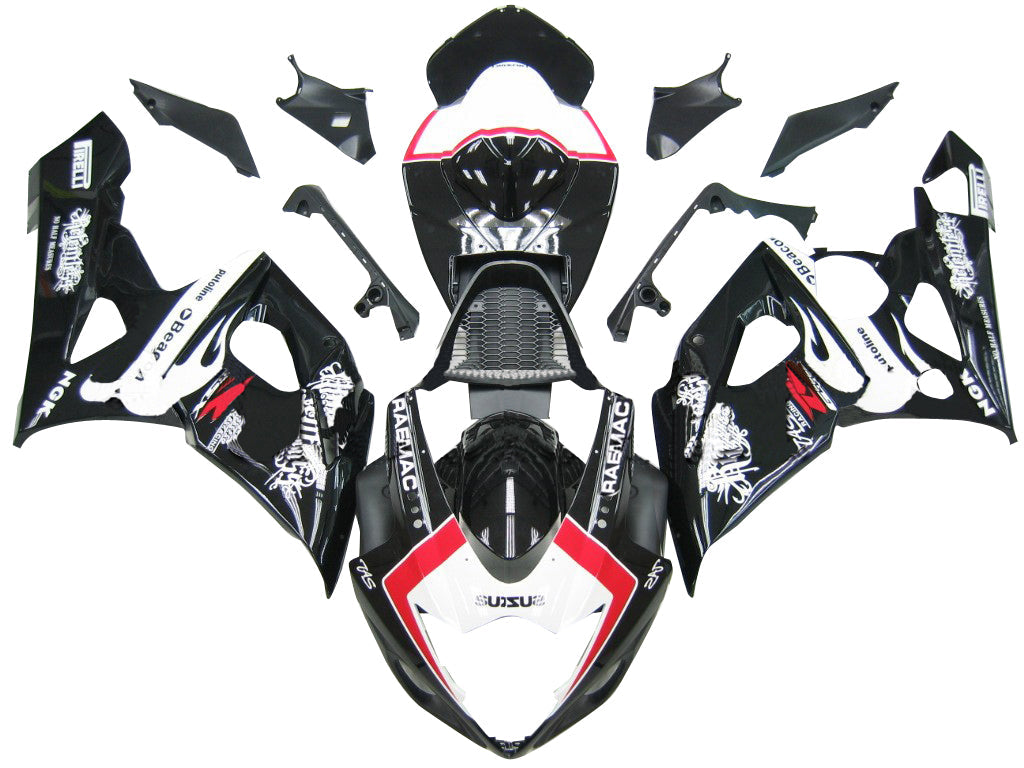 Fairings 2005-2006 Suzuki GSXR 1000 Black White Suzuki GSXR  Generic