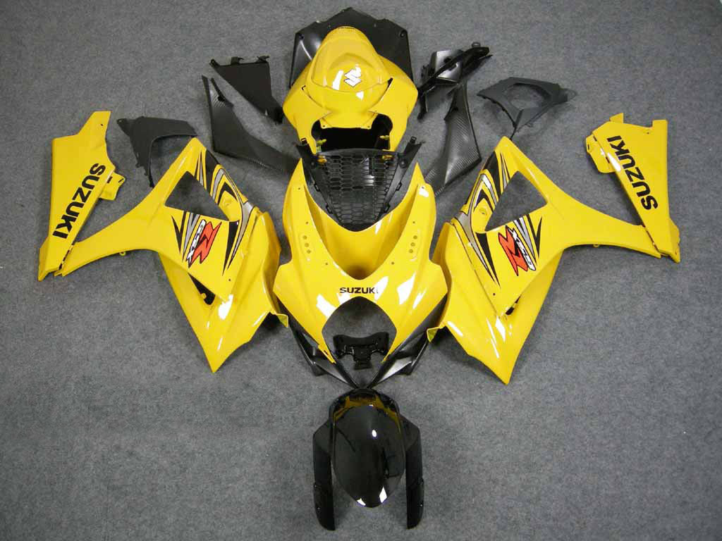 Fairings 2007-2008 سوزوكي GSXR 1000 أصفر أسود GSXR