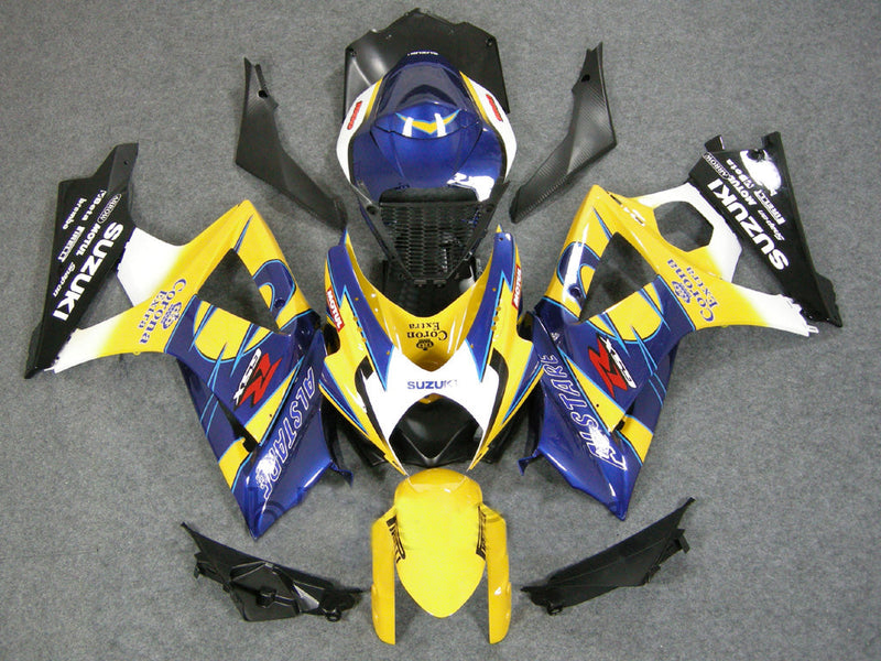 Carenados 2007-2008 Suzuki GSXR 1000 amarillo y azul Alstare genérico