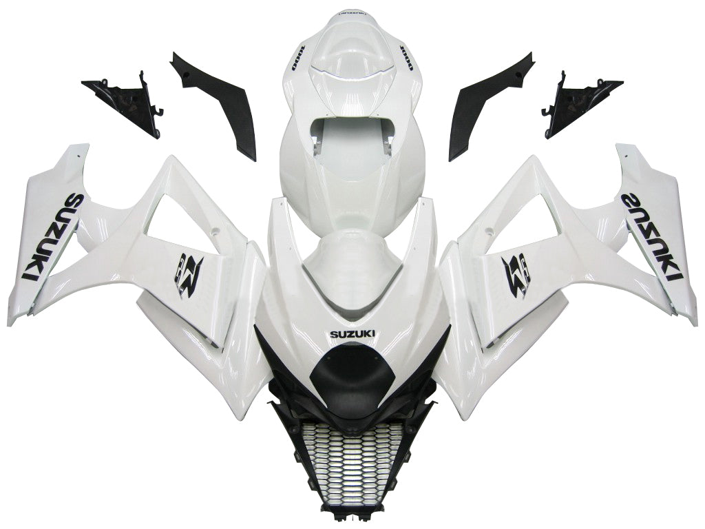 Fairings 2007-2008 Suzuki GSXR 1000 White GSXR  Generic