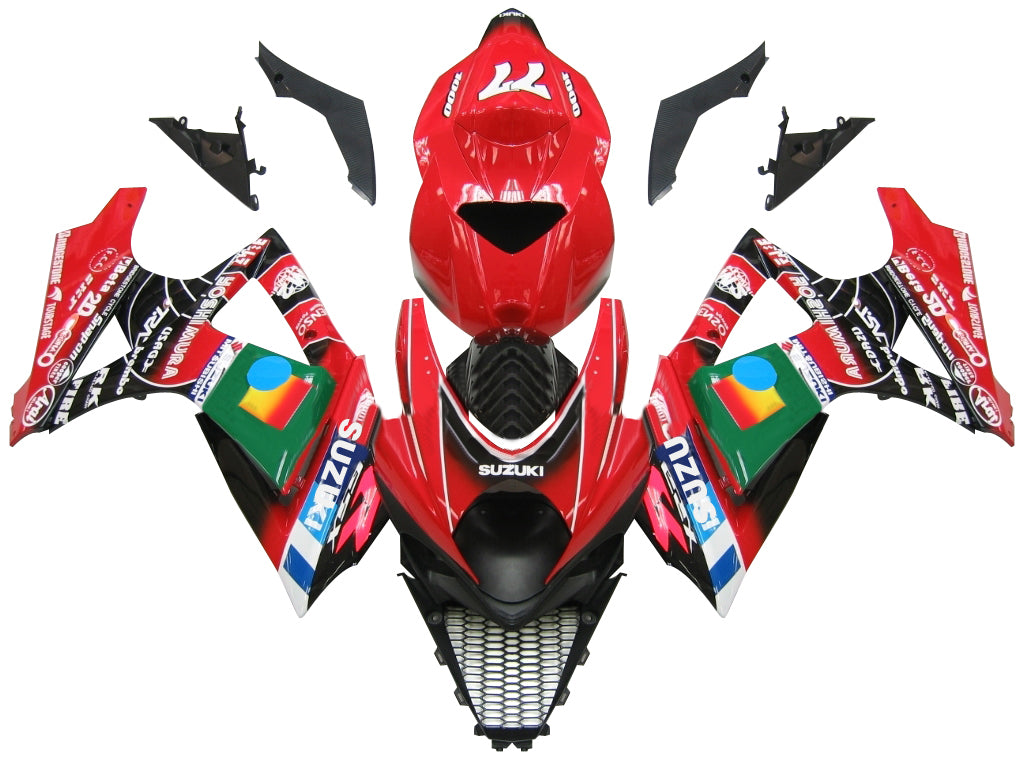 Fairings 2007-2008 Suzuki GSXR 1000 Red Black No.77 GSXR  Generic