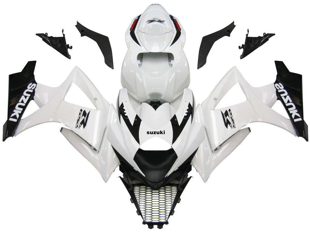 Fairings 2007-2008 Suzuki GSXR 1000 White & Black GSXR  Generic