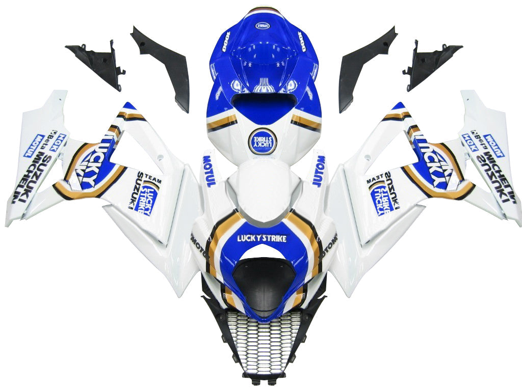 Fairings 2007-2008 Suzuki GSXR 1000 White & Blue Lucky Strike  Generic