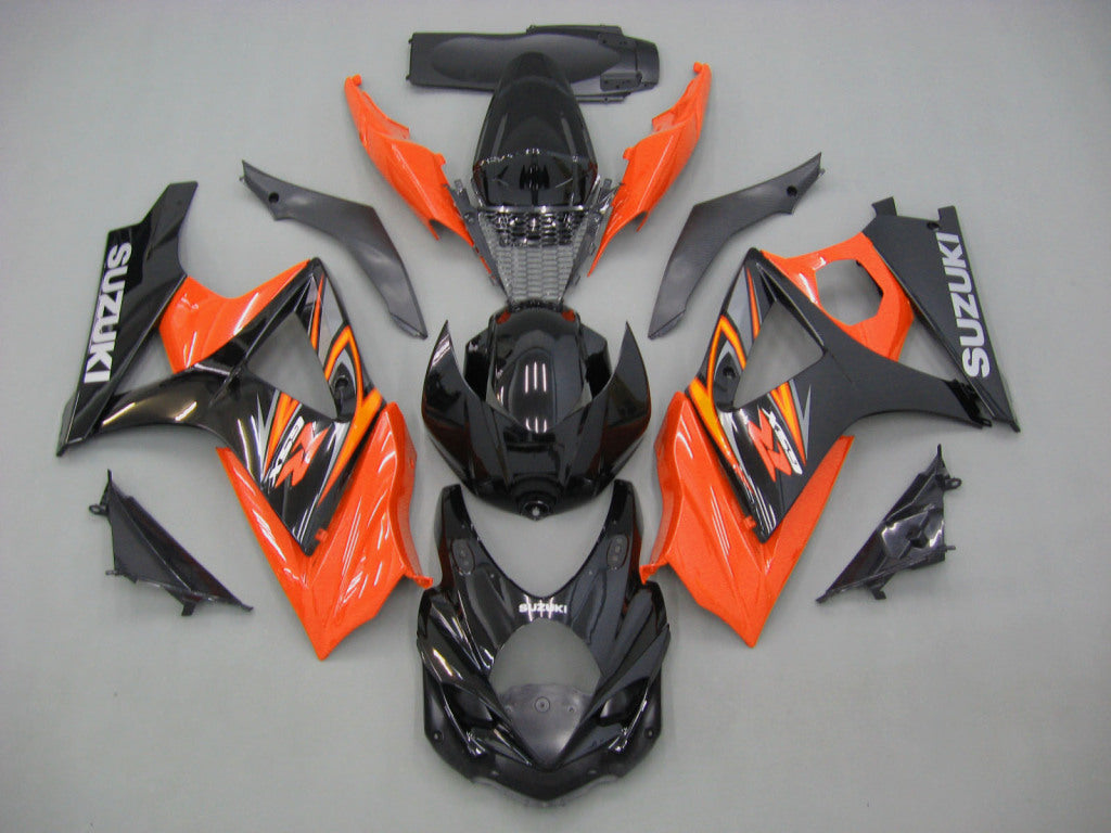 Fairings 2007-2008 Suzuki GSXR 1000 Black & Orange GSXR  Generic