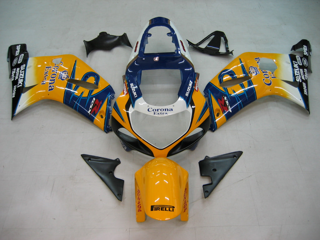 Fairings 2001-2003 Suzuki GSXR 600 Yellow & Blue Corona GSXR  Generic