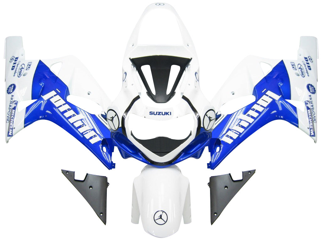 Fairings 2001-2003 Suzuki GSXR 600 White Blue Jordan GSXR  Generic