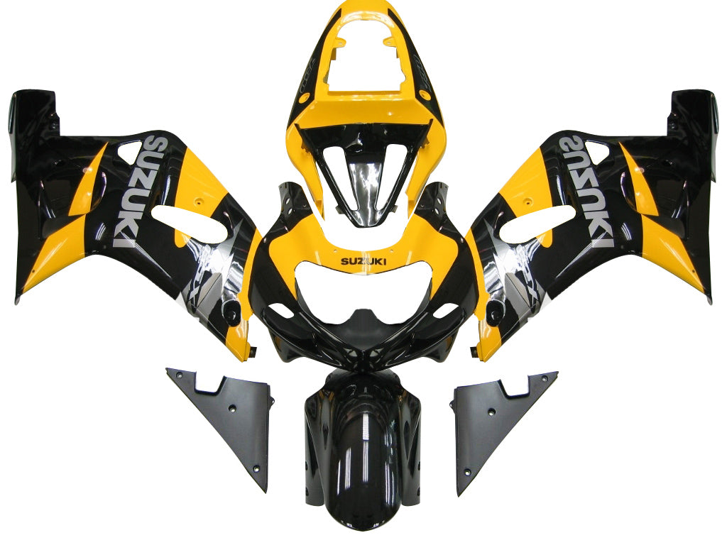 Fairings 2001-2003 سوزوكي GSXR 600 أسود وأصفر GSXR عام