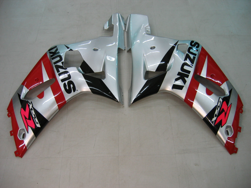 Fairings 2001-2003 سوزوكي GSXR 600 فضي أحمر أسود GSXR Generic