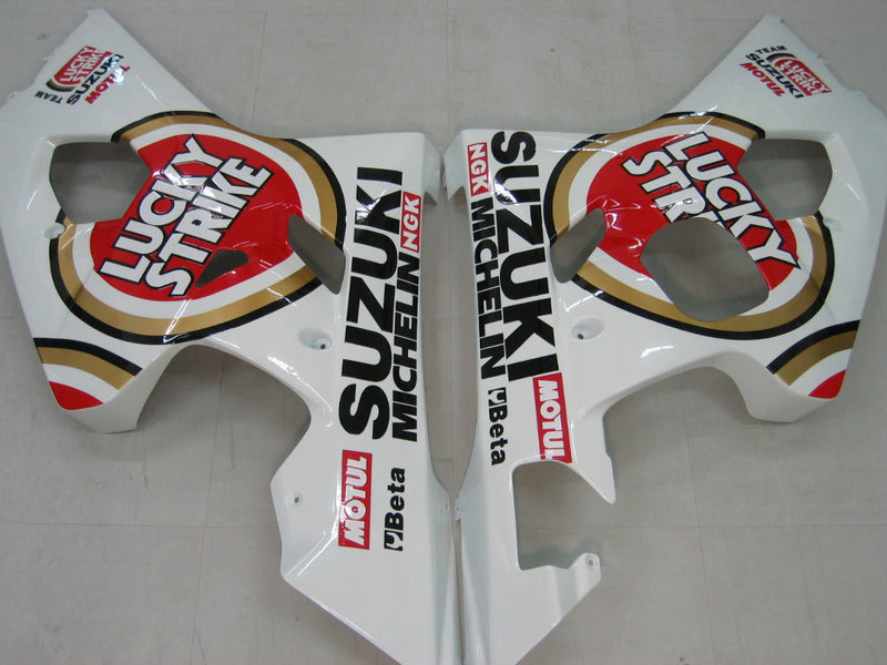 Fairings 2004-2005 Suzuki GSXR 600 750 White & Red Lucky Strike  Generic