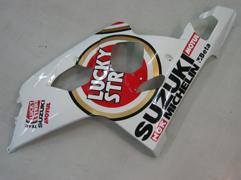 Fairings 2004-2005 Suzuki GSXR 600 750 White & Red Lucky Strike  Generic
