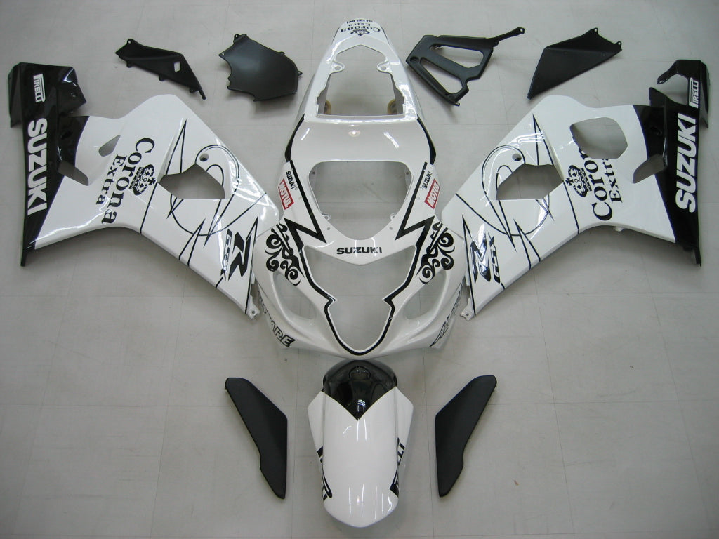 Fairings 2004-2005 سوزوكي GSXR 600 750 أبيض ألستير كورونا عام