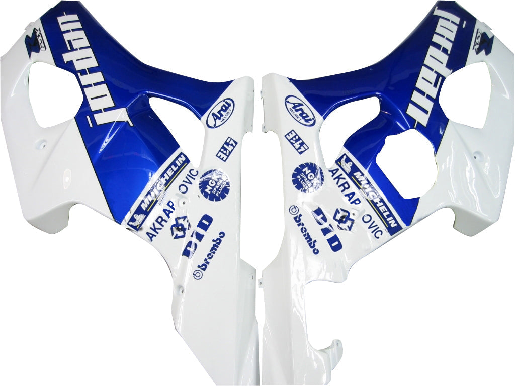 Fairings 2004-2005 سوزوكي GSXR 600 750 أبيض وأزرق الأردن عام