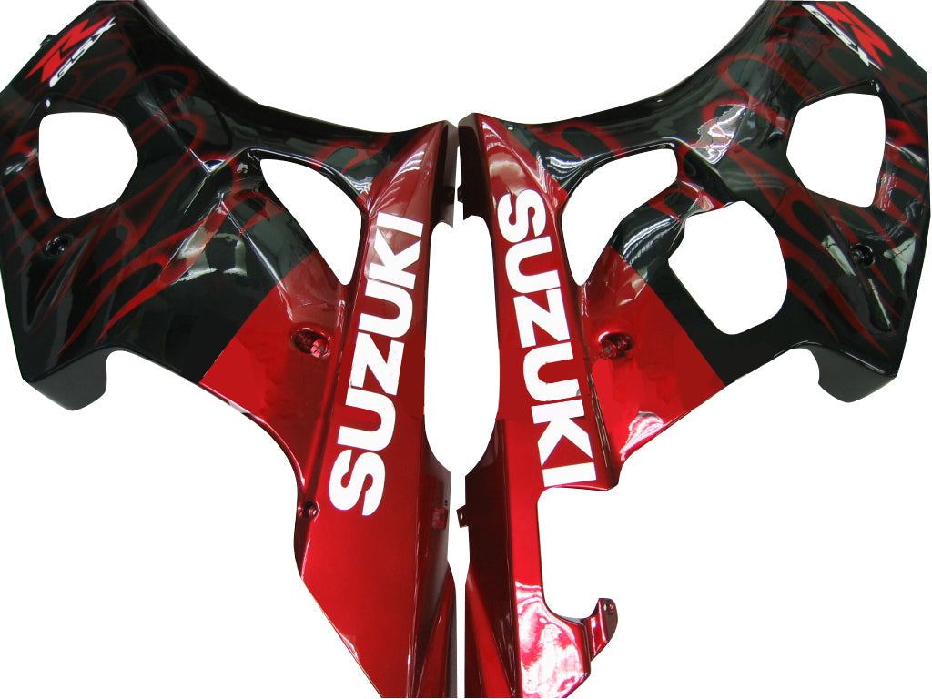 Fairings 2004-2005 سوزوكي GSXR 600 750 لهب أسود وأحمر GSXR عام