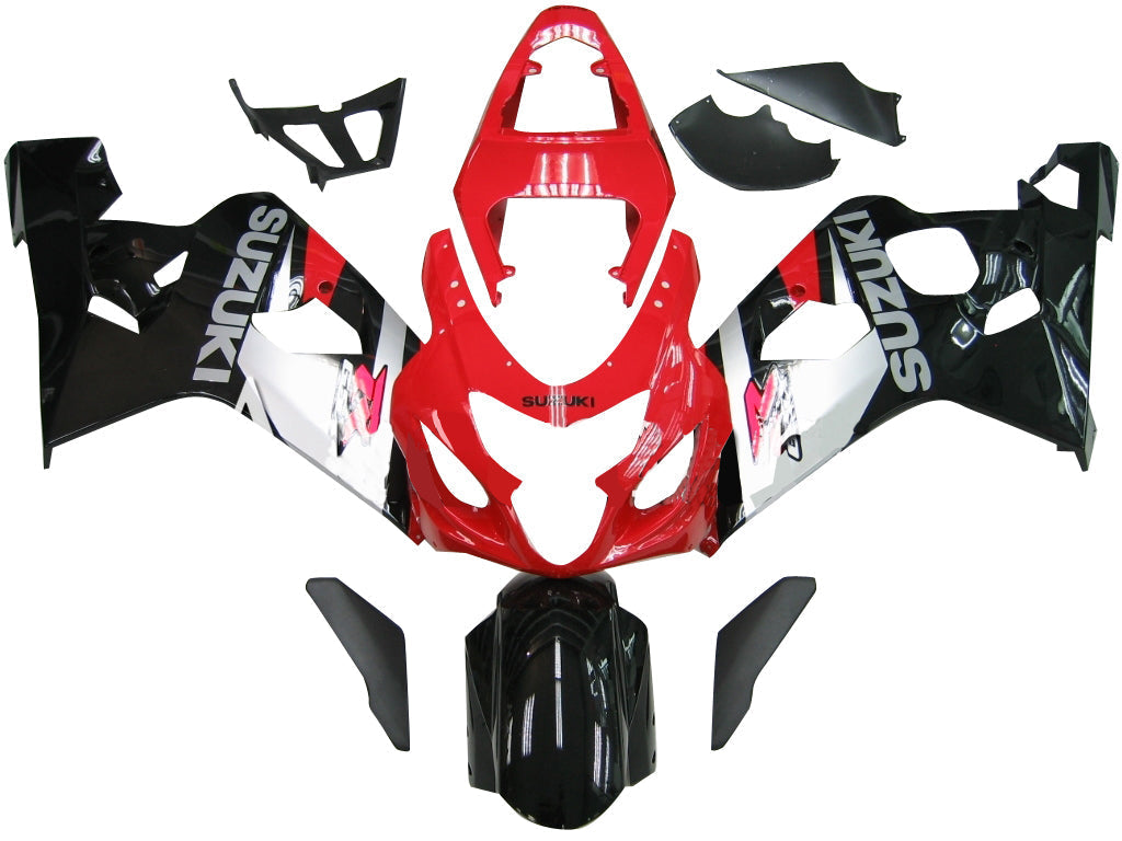 Fairings 2004-2005 سوزوكي GSXR 600 750 أحمر وأسود GSXR عام