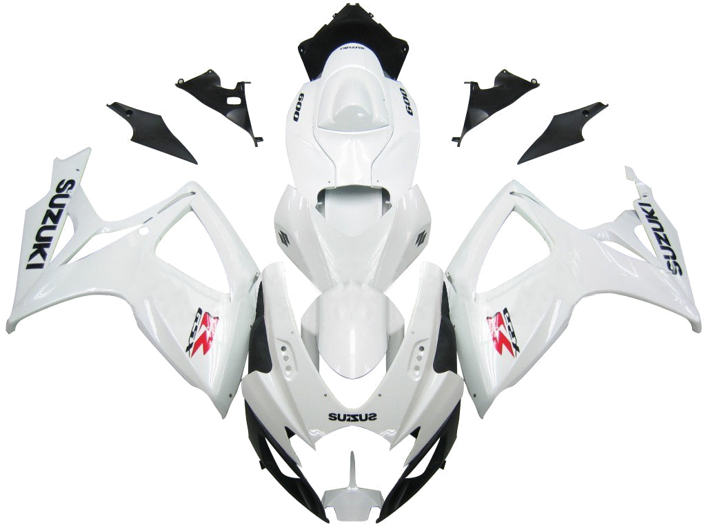 Fairings 2006-2007 Suzuki GSXR 600 750 White GSXR  Generic