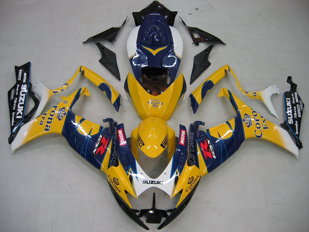 Fairings 2006-2007 Suzuki GSXR 600 750 Yellow Blue Corona GSXR  Generic