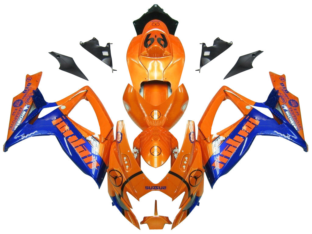 Fairings 2006-2007 Suzuki GSXR 600 750 Orange & Blue Jordan  Generic