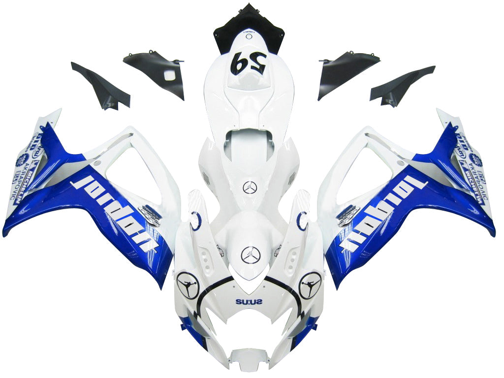 Fairings 2006-2007 Suzuki GSXR 600 750 White & Blue Jordan  Generic