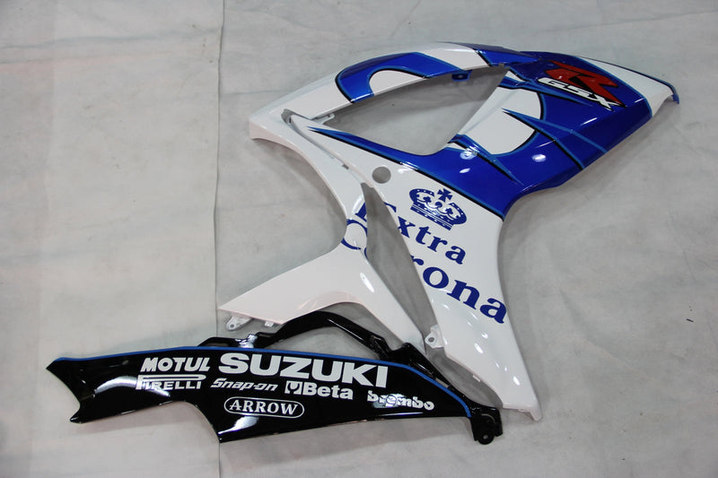Fairings 2006-2007 سوزوكي GSXR 600 750 أبيض أزرق كورونا عام