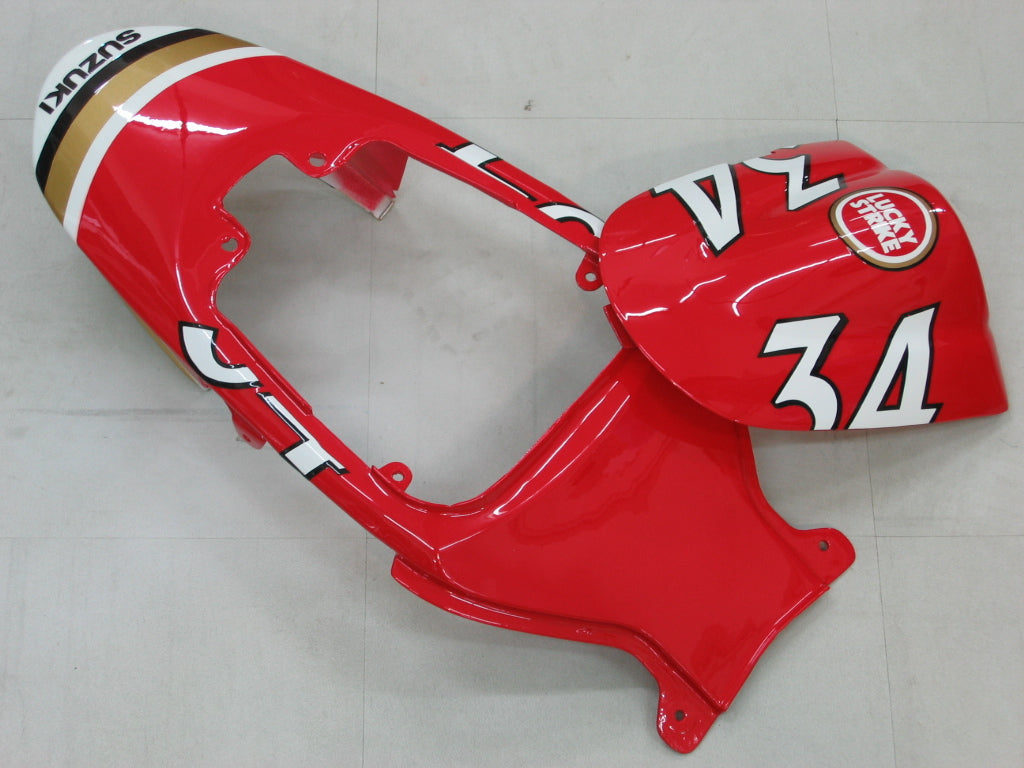 Fairings 2006-2007 Suzuki GSXR 600 750 White Red Lucky Strike  Generic