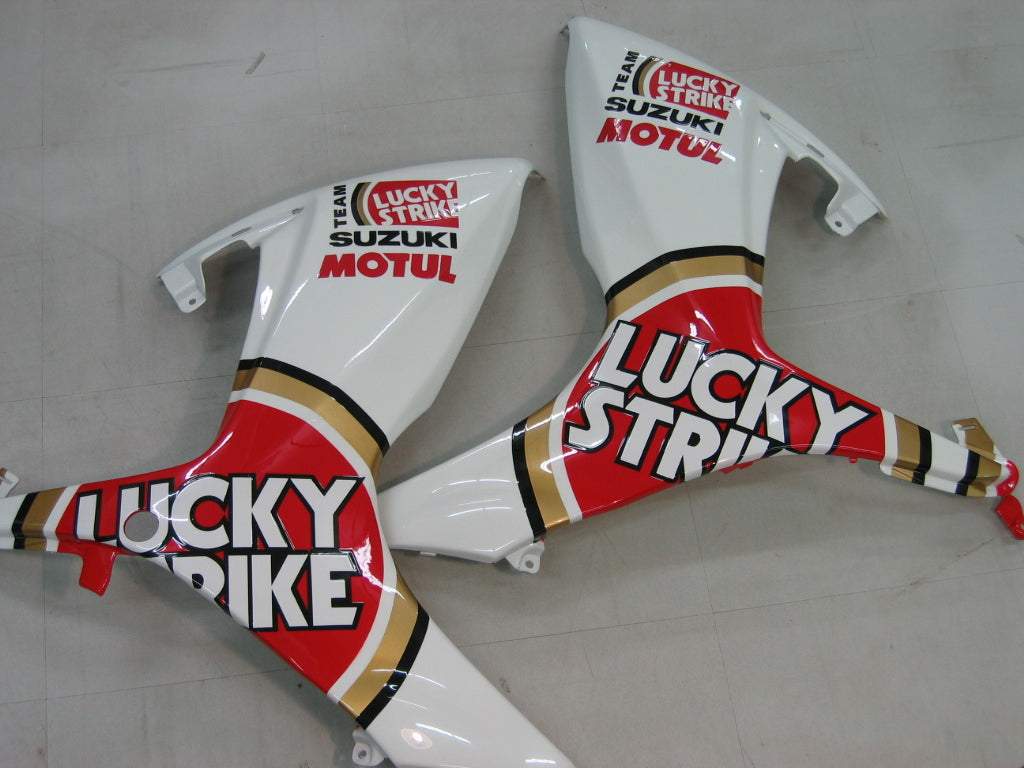 Fairings 2006-2007 Suzuki GSXR 600 750 White Red Lucky Strike  Generic