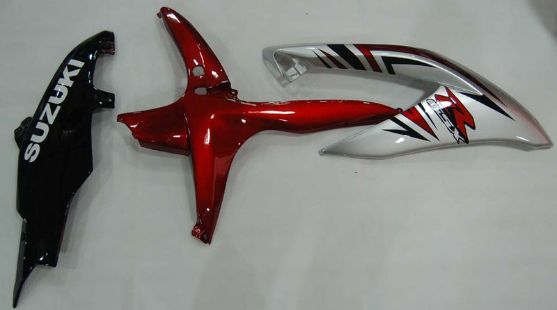 Fairings 2008-2010 Suzuki GSXR 600 750 Silver Red GSXR  Generic