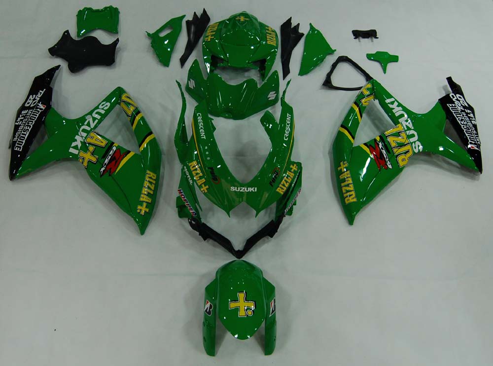 Fairings 2008-2010 Suzuki GSXR 600 750 Green Rizla  Generic