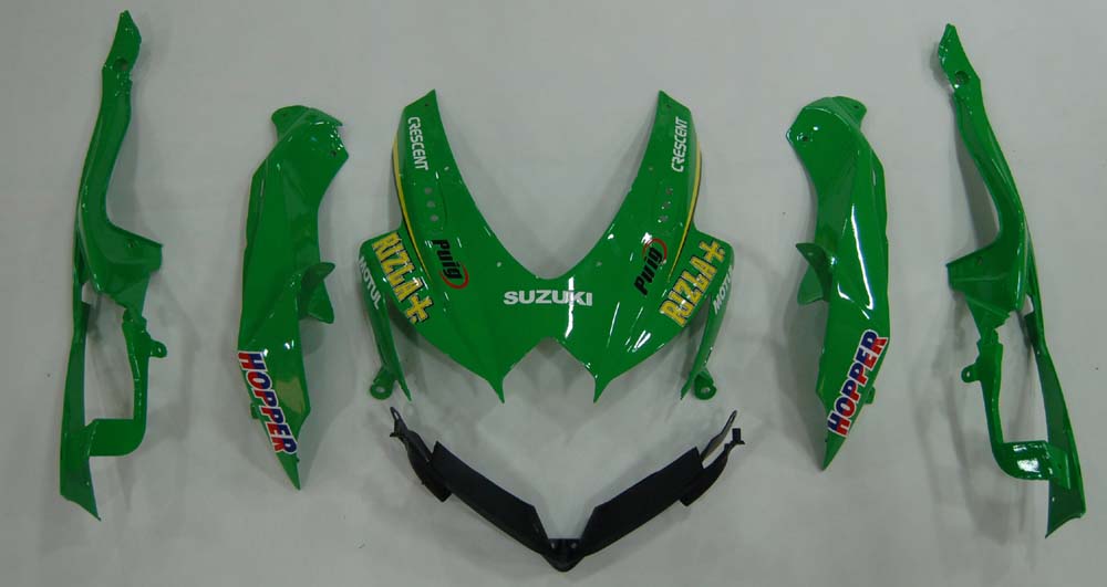 Fairings 2008-2010 سوزوكي GSXR 600 750 ريزلا أخضر عام