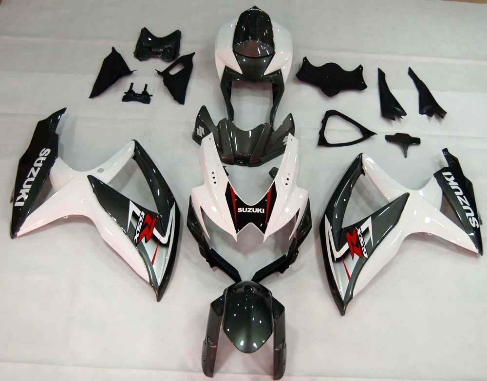 Fairings 2008-2010 Suzuki GSXR 600 750 White & Silver GSXR  Generic