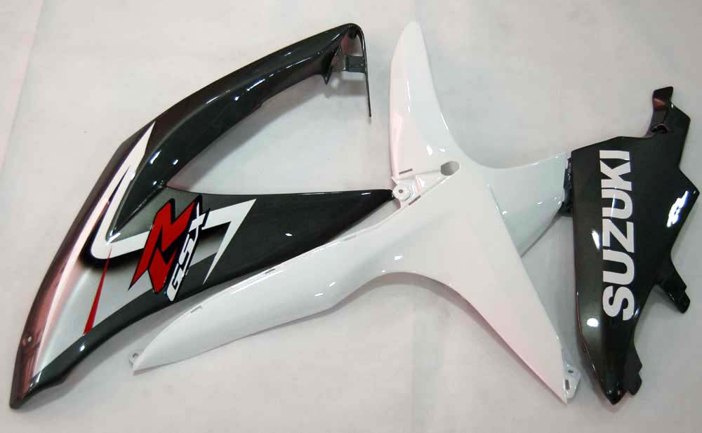 Fairings 2008-2010 سوزوكي GSXR 600 750 أبيض وفضي GSXR عام