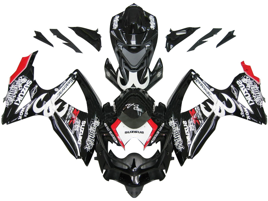 Fairings 2008-2010 Suzuki GSXR 600 750 Black Relentless  Generic