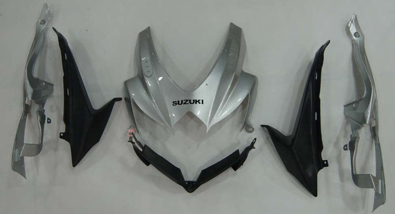 Carenados 2008-2010 Suzuki GSXR 600 750 Plata Negro GSXR Genérico