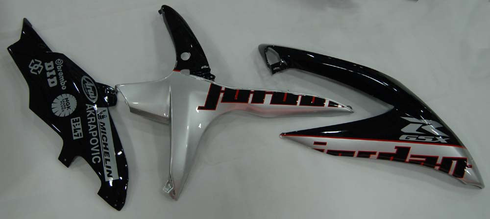 Fairings 2008-2010 Suzuki GSXR 600 750 Black Silver Jordan  Generic