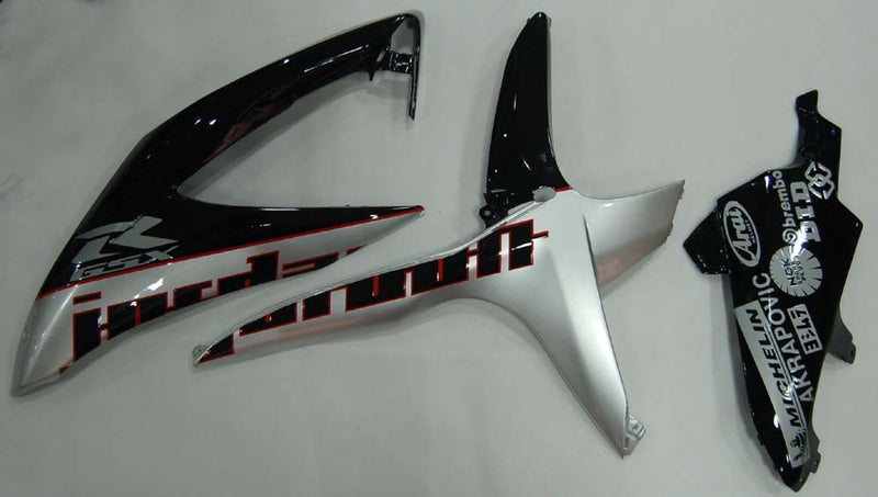 Fairings 2008-2010 Suzuki GSXR 600 750 Black Silver Jordan  Generic