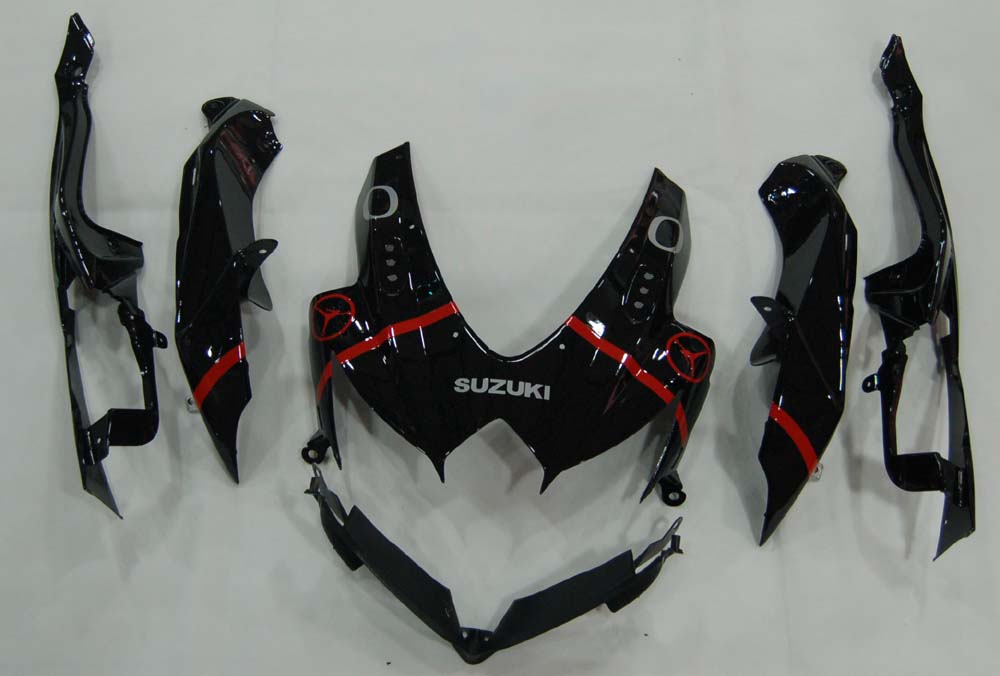 Fairings 2008-2010 Suzuki GSXR 600 750 Black Silver Jordan  Generic