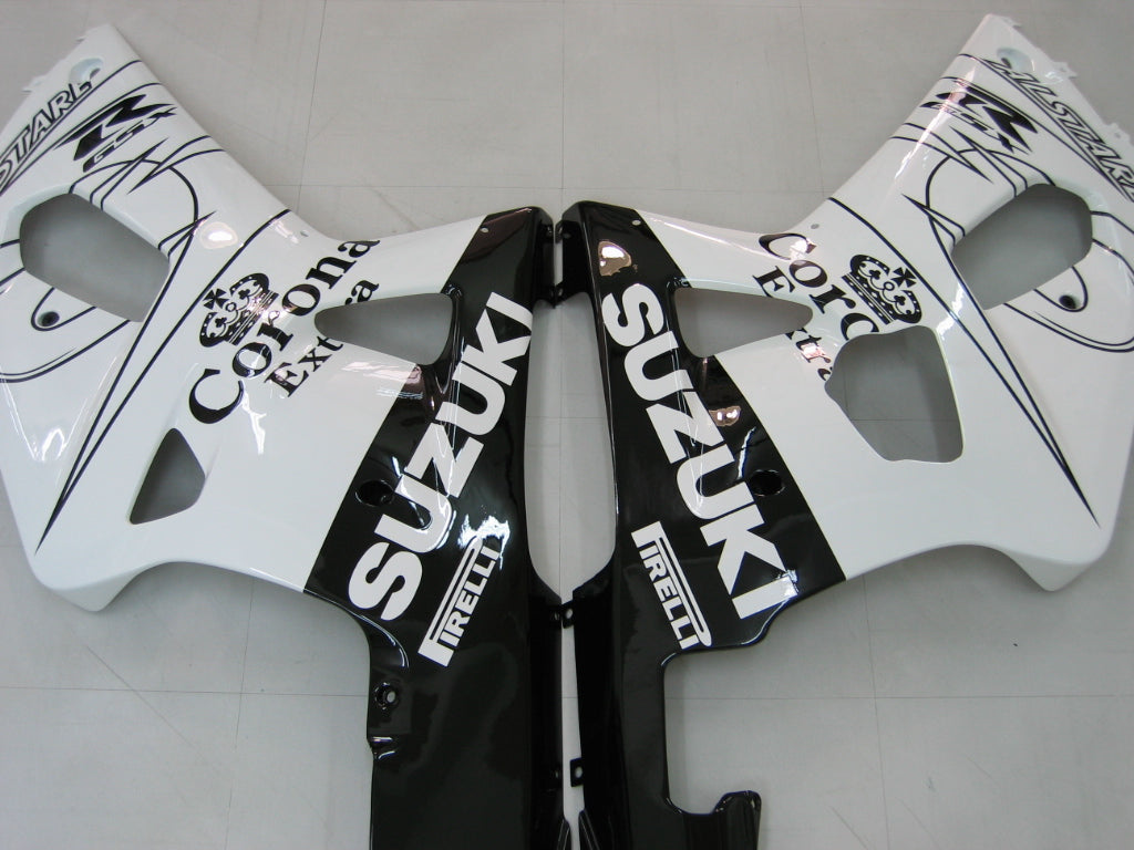 Fairings 2001-2003 Suzuki GSXR 750 White Black Alstare Corona  Generic