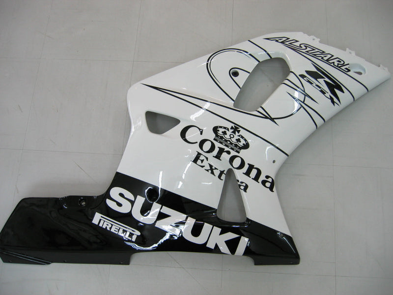 Carenados 2001-2003 Suzuki GSXR 750 Blanco Negro Alstare Corona Genérico