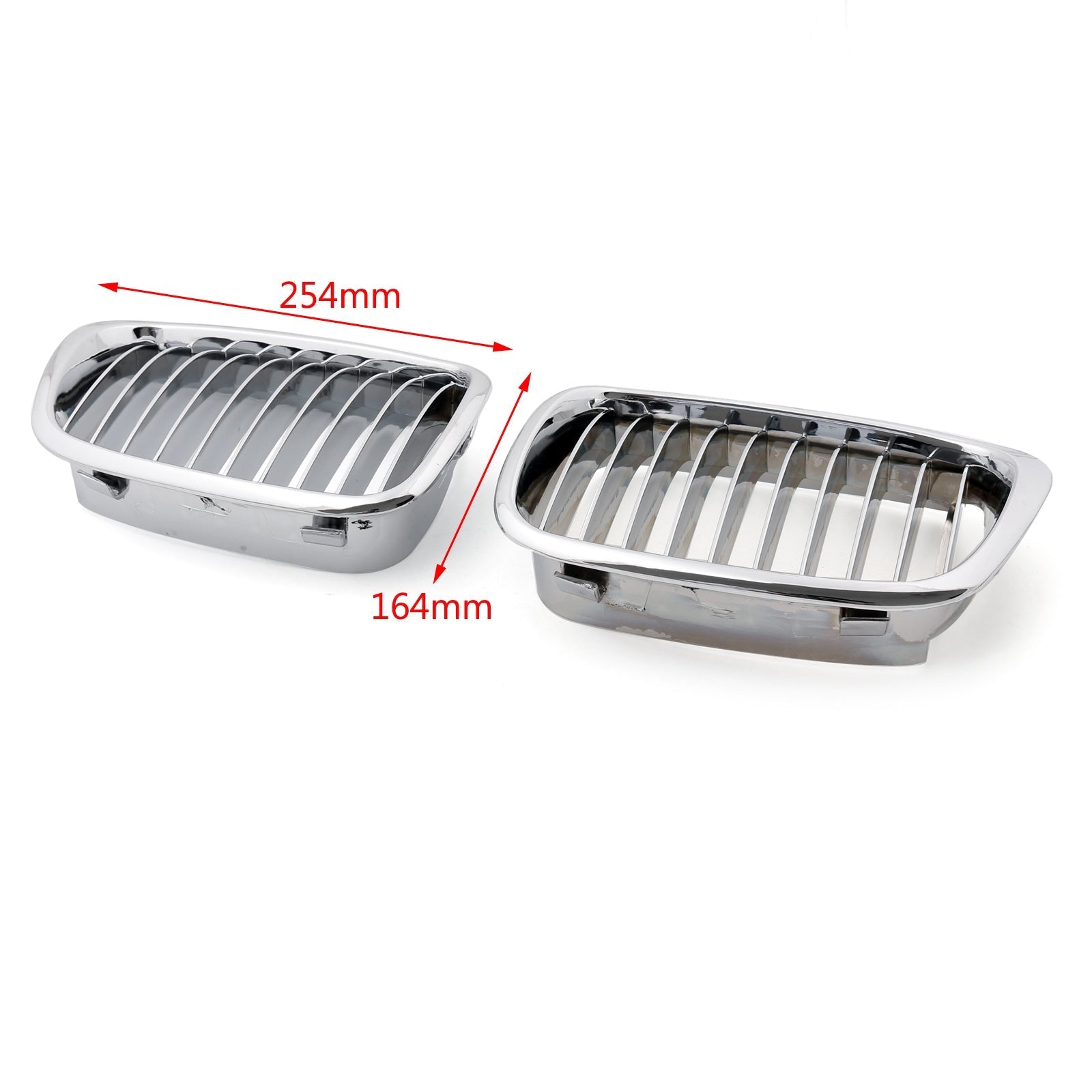 Rejilla de malla de parrilla de riñón delantera cromada para BMW E39 (1995-2003) Genérico