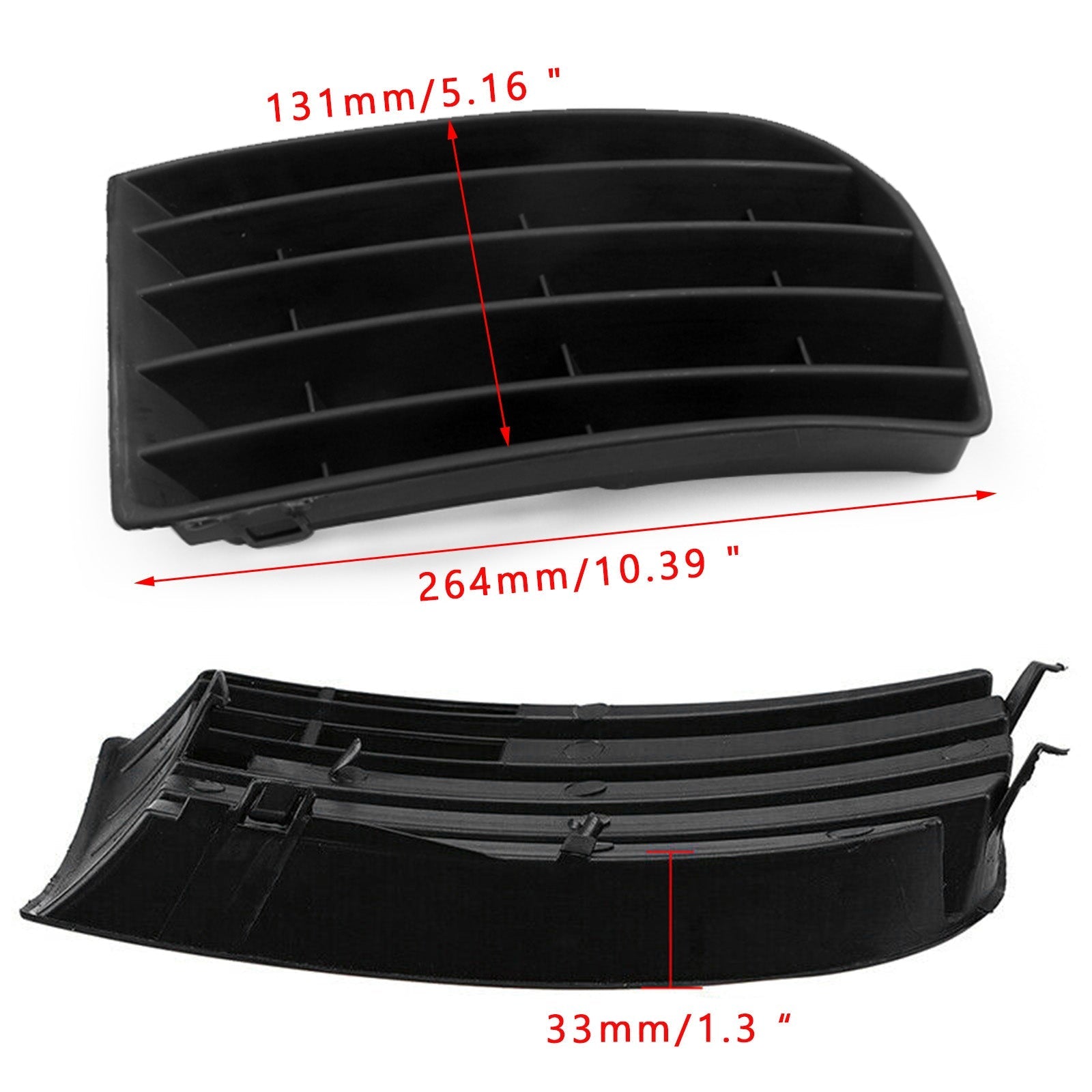 ABS Parachoques delantero Rejilla Protector de parrilla Cubierta compatible con Volkwage VW Golf 2005-2008 MK5 Genérico