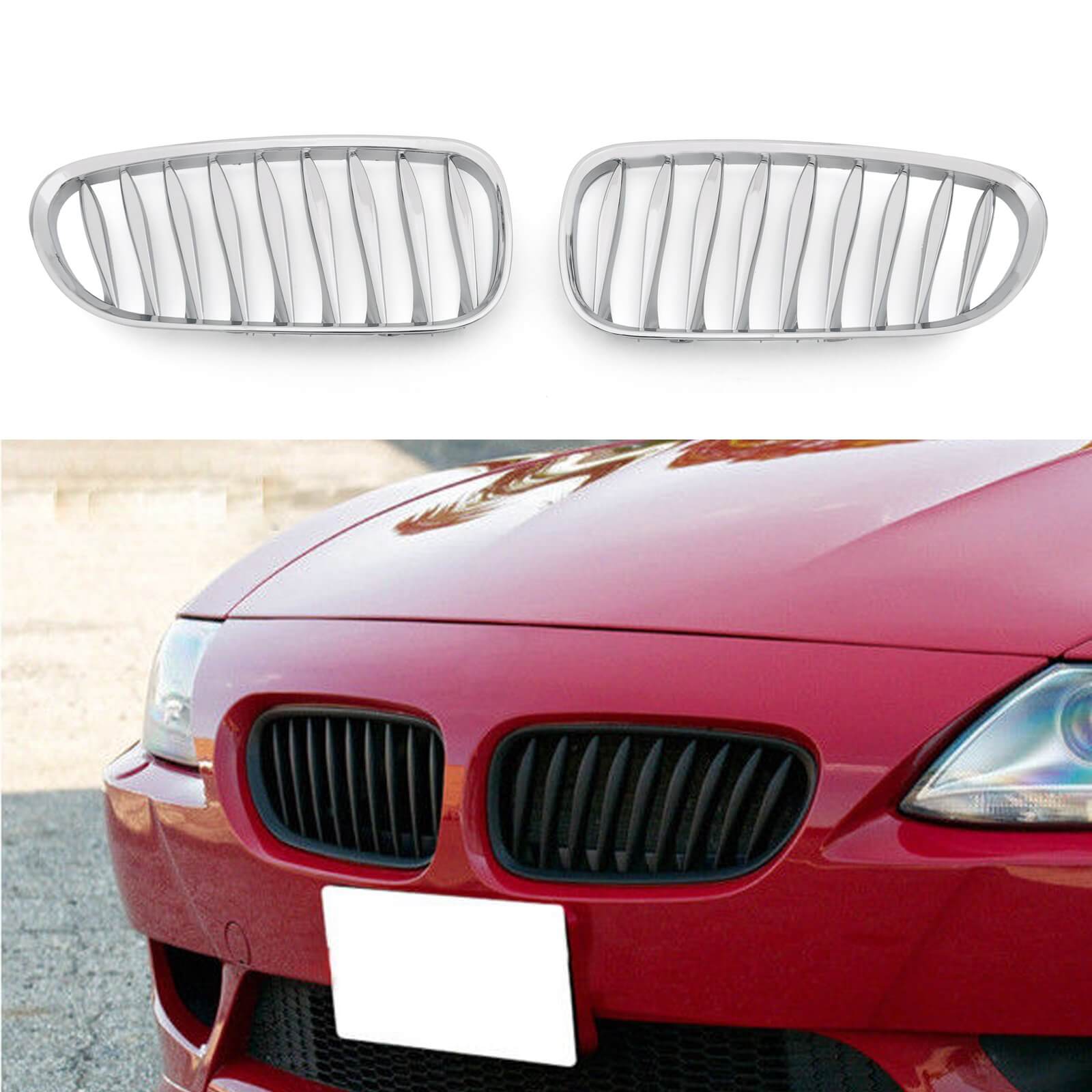 BMW Grille 2x Front Bumper Sport Kidney Grill For BMW Z4 E85 E86 2003-2008 Generic