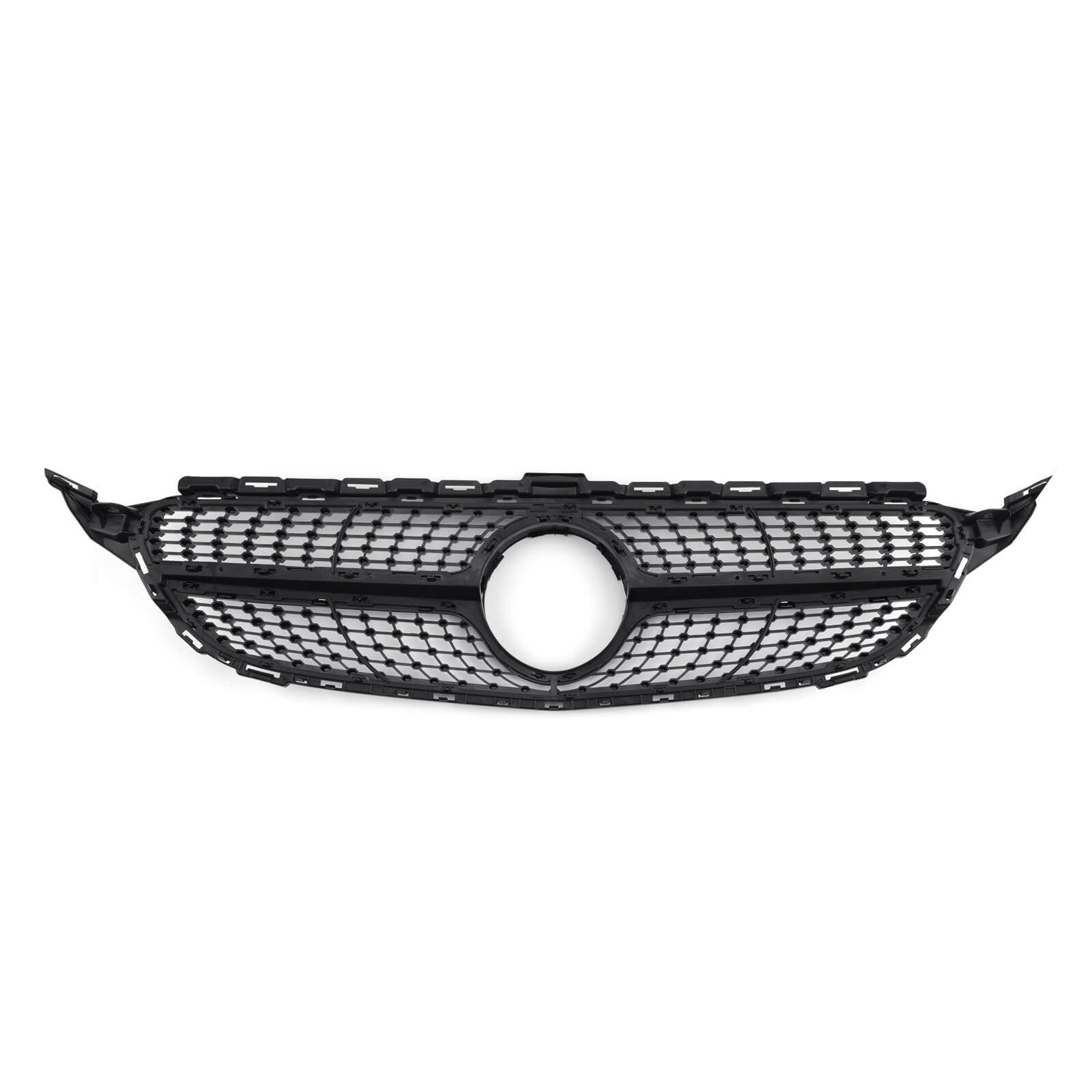 W205 C Class C250 C300 C400 2015-2018 Benz New Front Diamond Grill Parrilla de repuesto