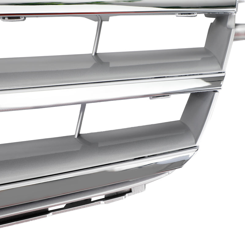Rejilla de parachoques delantero compatible con Benz Clase C W204 con emblema LED C300/C350 2008-2014 cromado genérico