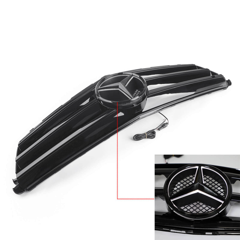 Rejilla de repuesto para parrilla superior delantera W204 2008-2014 Benz, color negro genérico